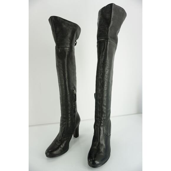 Sam Edelman Black Leather 'Sable' Over the Knee High Heel Boots size 5 New $249 - Picture 9 of 12